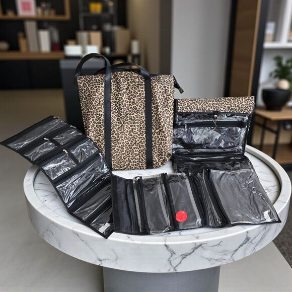 3 in 1 Large Overnight Weekend Animal Print Perfect Travelling Bag Tote Ensemble - Picture 7 of 7